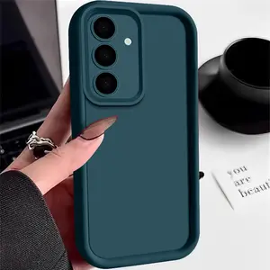 Soft TPU Case for Samsung Galaxy A56 A55 A54 A53 A35 A15 A16 A25 5G S24 S22 S25 Ultra S23 FE Candy Color Silicone Phone Cover YISHANGOU