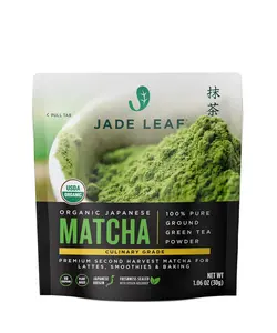 Jade Leaf Matcha Organic Green Tea Powder - Culinary Grade Premium Second Harvest - Authentic Japanese Origin (1.06 Ounce Pouch)