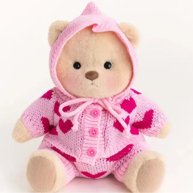 Love Heart Sweater With Brown Bear