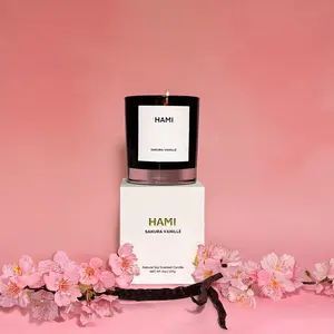 HAMI Sakura Vanillé Natural Soy Scented Candle | Mother's Day Gifts | Handcrafted Candle made with Premium Fragrances | 8oz