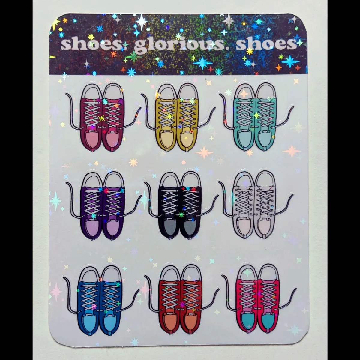 Starry Glittery Sneaker Sticker Sheet