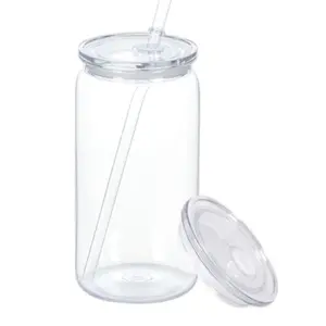 20 oz Acrylic Tumbler with Lid and Straw - Clear Design for Easy Sipping and On-the-Go Use