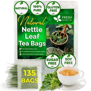 Premium 135 Nettle Leaf Tea Bags, Supports Joint Health & Overall Wellness, 100% Natural & Pure, Stinging Nettle Leaf Tea, Nettle Leaf Tea, Burn Nettle, Stinging Nettle, Nettle Tea, Stinger Tea, Sugar/ Caffeine & Gluten Free, Vegan
