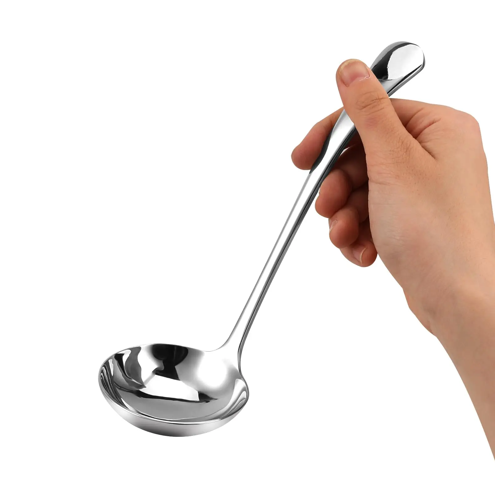 7.9 Inch Silver Small Gravy Soup Ladle Small Ladle Gravy Ladles 18/10 Stainless Steel Sauce Ladles for Spooning Sauces or Gravies