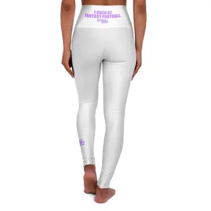 Women's High Waisted Yoga Leggings: I Suck At Fantasy Football