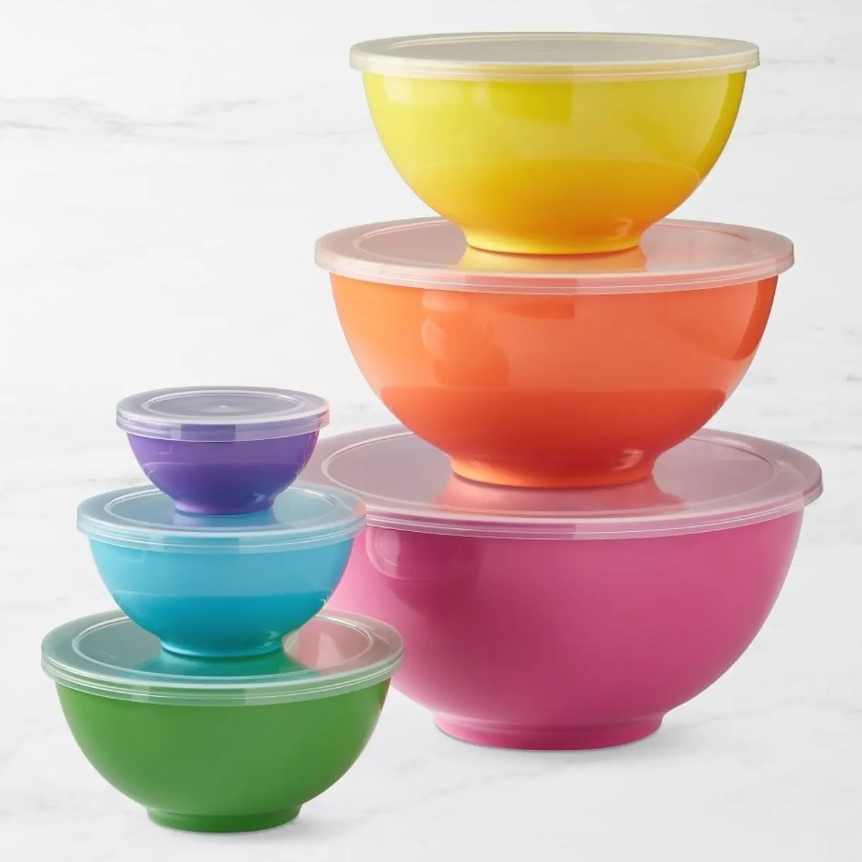 Flour Shop x Williams Sonoma Melamine Mixing Bowls with Lids, Set of 6