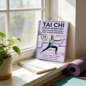Tai Chi Fitness Exercise Log, Gentle Workout Health Journal, Balance Training Tracker for Seniors, Beginner Home Exercise Plan
