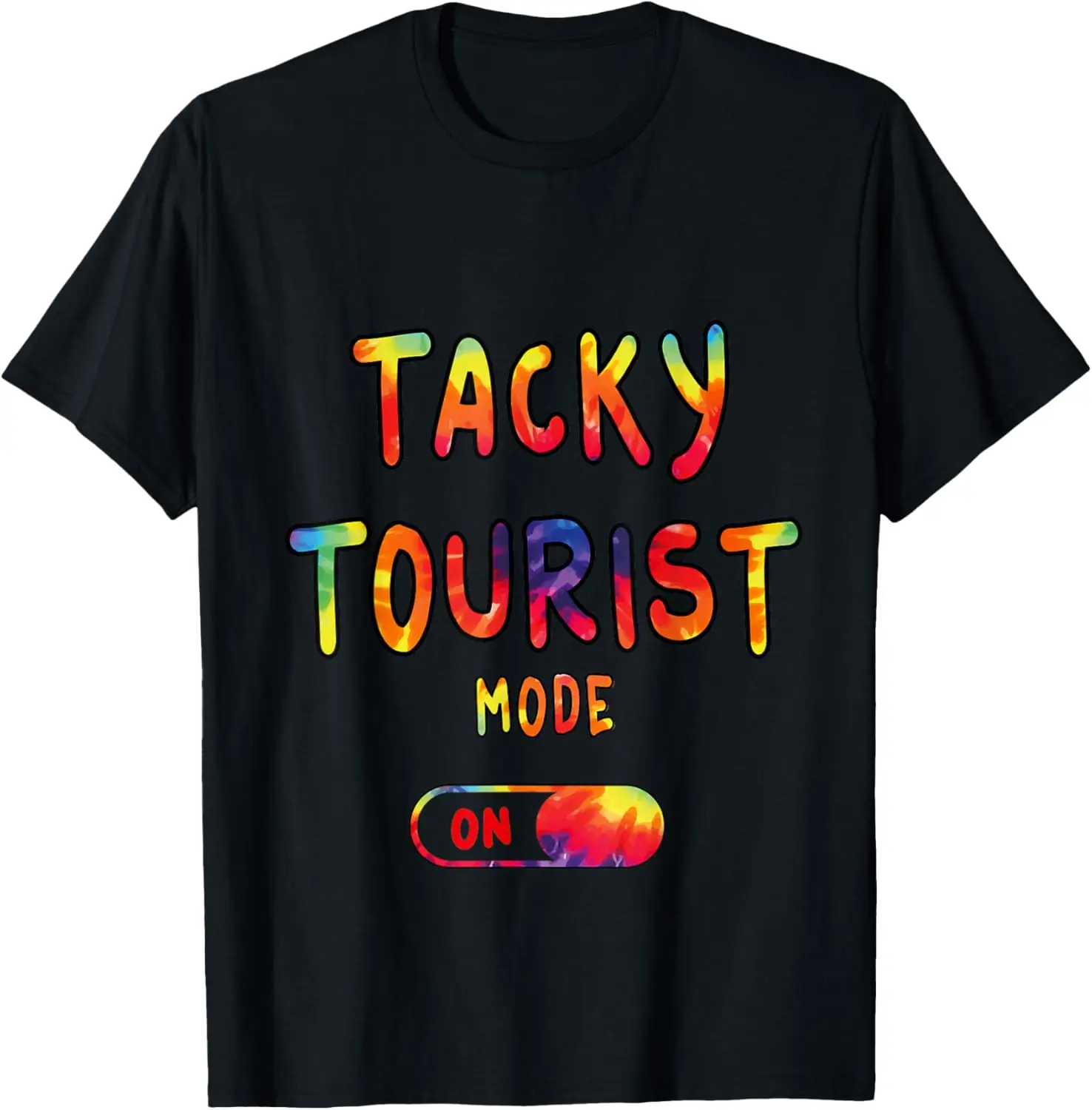 100% Cotton Funny Tourist Costume Tie Dye Tacky Traveler Tacky Tourist T-Shirt