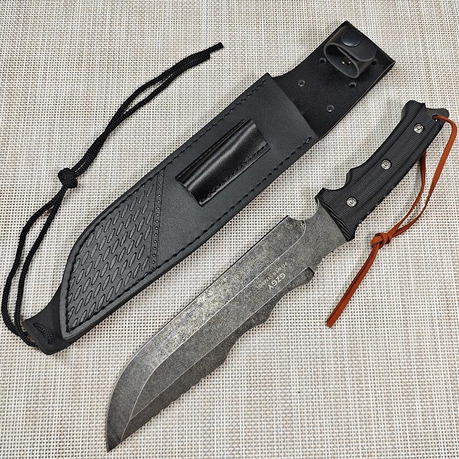 GZGY Kitchen Cleaver Knife | High Hardness Stainless Steel Butcher Knife , Heavy Duty Cutting Tool for BBQ & Camping, Men’s Gift