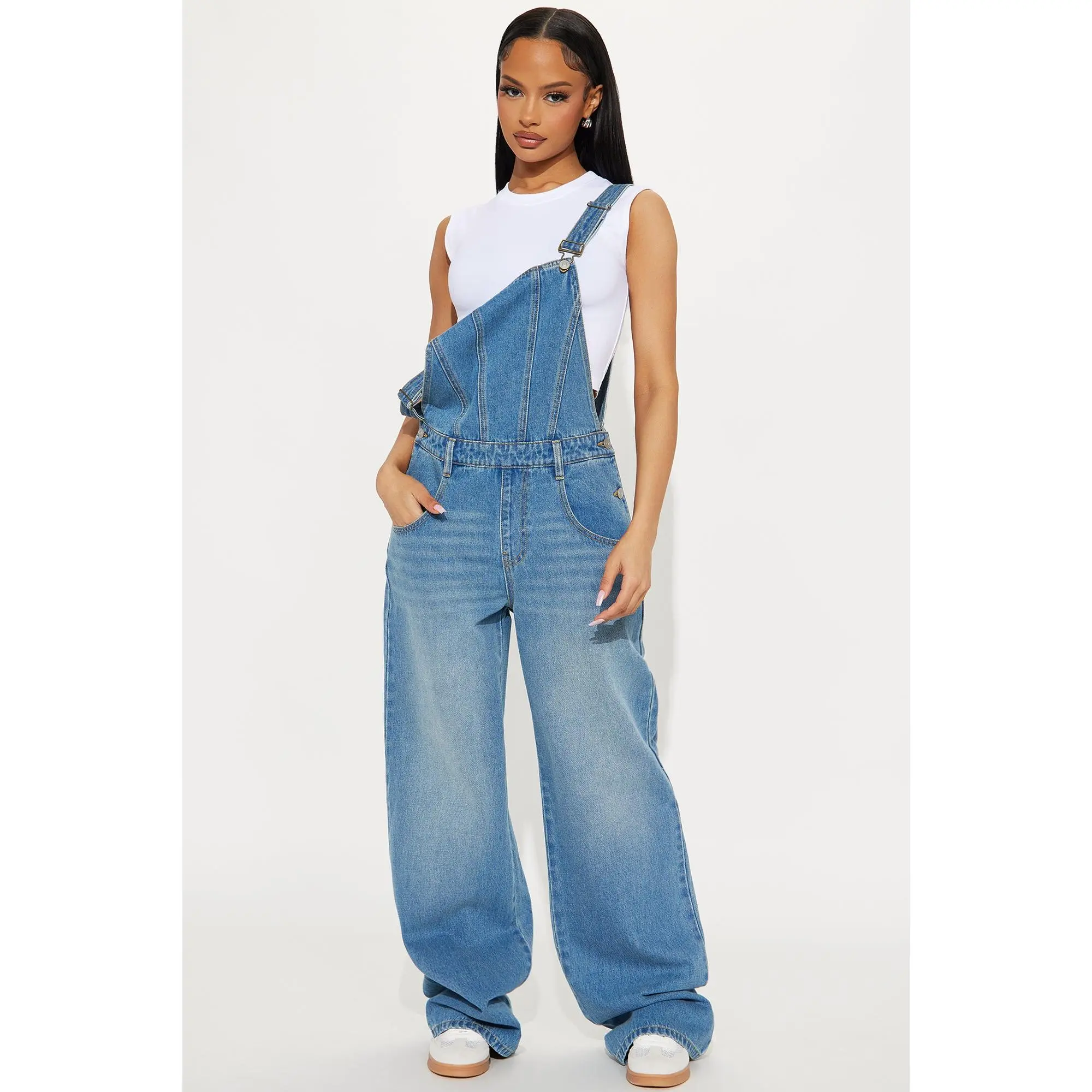 Out Of State Denim Overalls - Medium Wash Out Of State Denim Overalls - Medium Wash