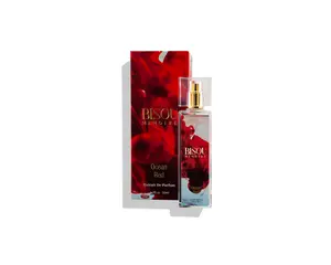 Bisou Memoire Ocean Red Perfume - Liquid Extract De Parfum 100ml - Fresh Vitality Inspired by Sea Air - Natural Ingredients & Top Notes of Blackberry & Red Pepper