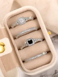 Women's Copper Ring Set, Casual Style Jewelry Gift Box Included, Perfect for Weddings, Anniversaries & Parties