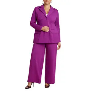 ELOQUII Women's Plus Size The Ultimate Stretch Wide Leg Work Pant