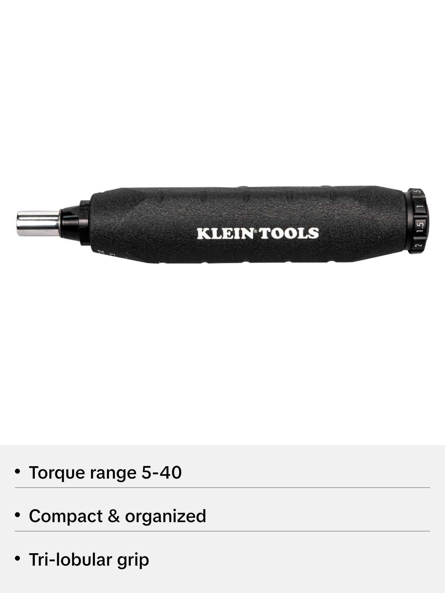 Klein Tools 57032 Screwdriver Set, Torque, 6-Piece