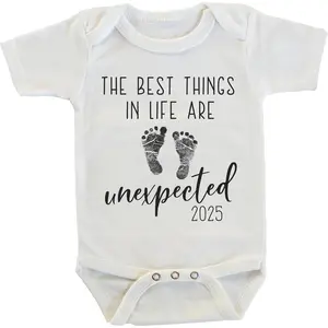 The Best Things in Life Are Unexpected Pregnancy Reveal Announcement Onesie/Bodysuit