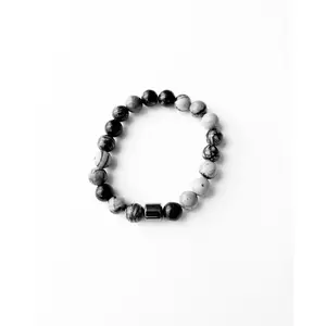 Black Network Stone Bracelet