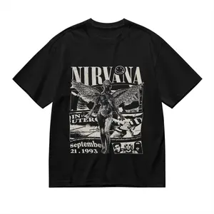 Vintage Retro Nirvana band T-Shirt , Music Graphic Tee, Rock Band Shirt, Retro Music Tee, Rock Music Lover Shirt, Vintage Band Shirts Casual Comfort Cotton Fabric Fit  Men's and Women's Clothing . Tsh
