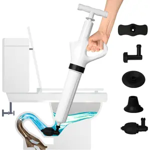 Air Plunger Drain Clog Remover By - High- Air Toilet Plunger & Drain Unclogger- Drain Cleaner & Hair Clog Remover Air Blaster (ABS)