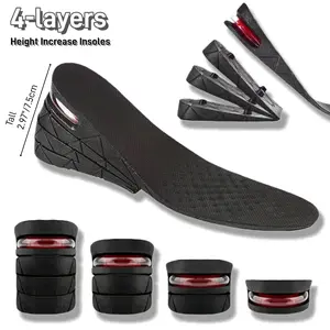 Height Increase Insoles 4-Layer 2.97 inch Air Cushion Taller Shoes Insoles Heel Insert for Men and Women - EVA material, 1.2" to 2.97" Variable Height Increase Shoe Lifts, heel pad with air cushion design, Heel Lift Shoe Height Inserts for Men and Women
