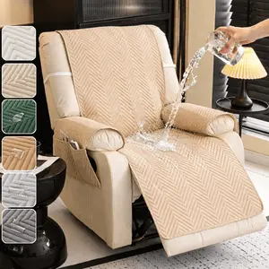 Waterproof Couch Cover for Recliner Chair, 1PC Sofa Cover, Quilted Non-Slip Sofa Pad, Pet-Friendly & Spill-Resistant Seat Cover, Machine Washable Furniture Protector for Living Room