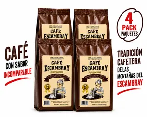 Cafe Escambray Premium Cuban Espresso Ground Coffee - Pack of 4 (8.5 oz each) Strong Cuban Style