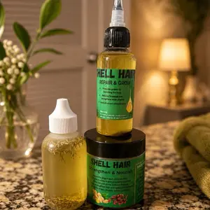 3-Piece Hair Styling Set - Shell Hair Oil, Serum Booster, and Pomade