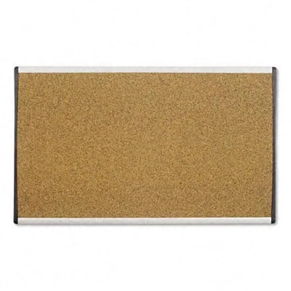 Quartet ARCB3018 Cubicle Arc Frame Colored Cork Board, 30" W x 18" H Tan Aluminum Frame, Wall Mount, Horizontal, Saves Cubicle Space, Blends Into Any Decor