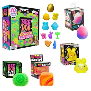 Easter Style Squishy Toy Bundle - Original Retail Packaging Sensory Stress Balls for Kids & Adults - Easter Basket Stuffers - Various Textures & Fillings - Ages 3+ Perfect Best Easter Gift for boys girls