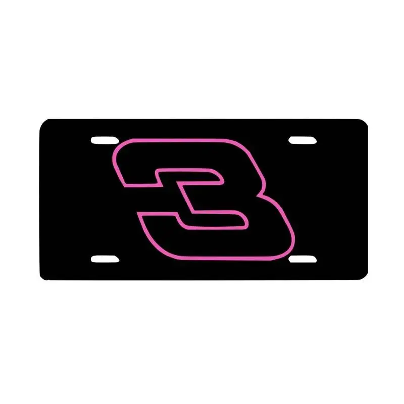 NASCAR Dale Number 3 License Plate - Customizable and Durable