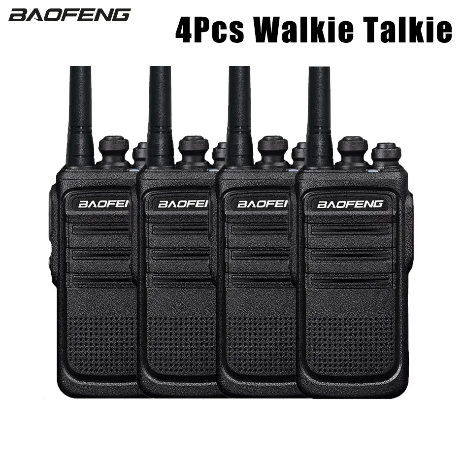 4Pcs Baofeng 888S Upgrade Edition Walkie Talkie, Rechargeable Long Range with Earpieces for Adults, 4 Pack Two Way Radio, 16 Channel Professional Handheld Radios and Charger Included, Long Range Receiver Wireless Copy Frequency Intercom