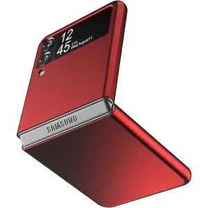 SQ-PCS022 Case for Samsung Galaxy Z Flip 3 5G 2021, Slim Fit Matte PC Cover Phone Case for Galaxy Z Flip3 - Red