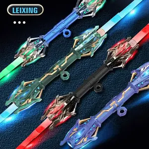 Retractable LED Lightsaber with SoundFlash Sword Expandable Sci-Fi Toy - Flip to Extend Light Up Blade Cool Gadget for Gifts Perfect for Kids and Adults LED Lightsabers Metal Alloy