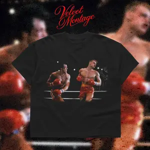 [VELVET] Rocky 1985 No Easy Way Out Heavy Cotton Unisex Shirt Cold War Boxing Vintage Style Graphic Tee Menswear Womenswear DTG Printing