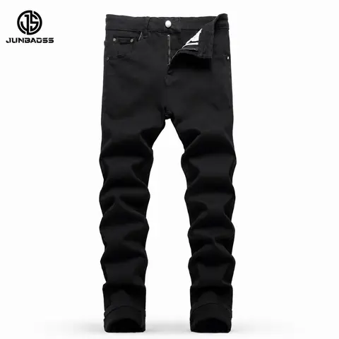 JUNBAOSS Men's Slim Fit Stretch Jeans Colored Skinny Jeans for Men, Distressed Straight Leg Casual Fashion Comfort Flex Waist Denim Pants, Menswear Classic Street Style Cotton Fabric Jean Natural Hipster Personalized Stylish Streetwear Jeans #SohoChic