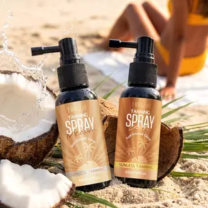 This self-tanning spray provides a skin-friendly feel and delivers an even tan without sun exposure, quickly creating a flawless, sun-kissed complexion without streaks, Sunless Tanning Glow, Spray Tanning Solution