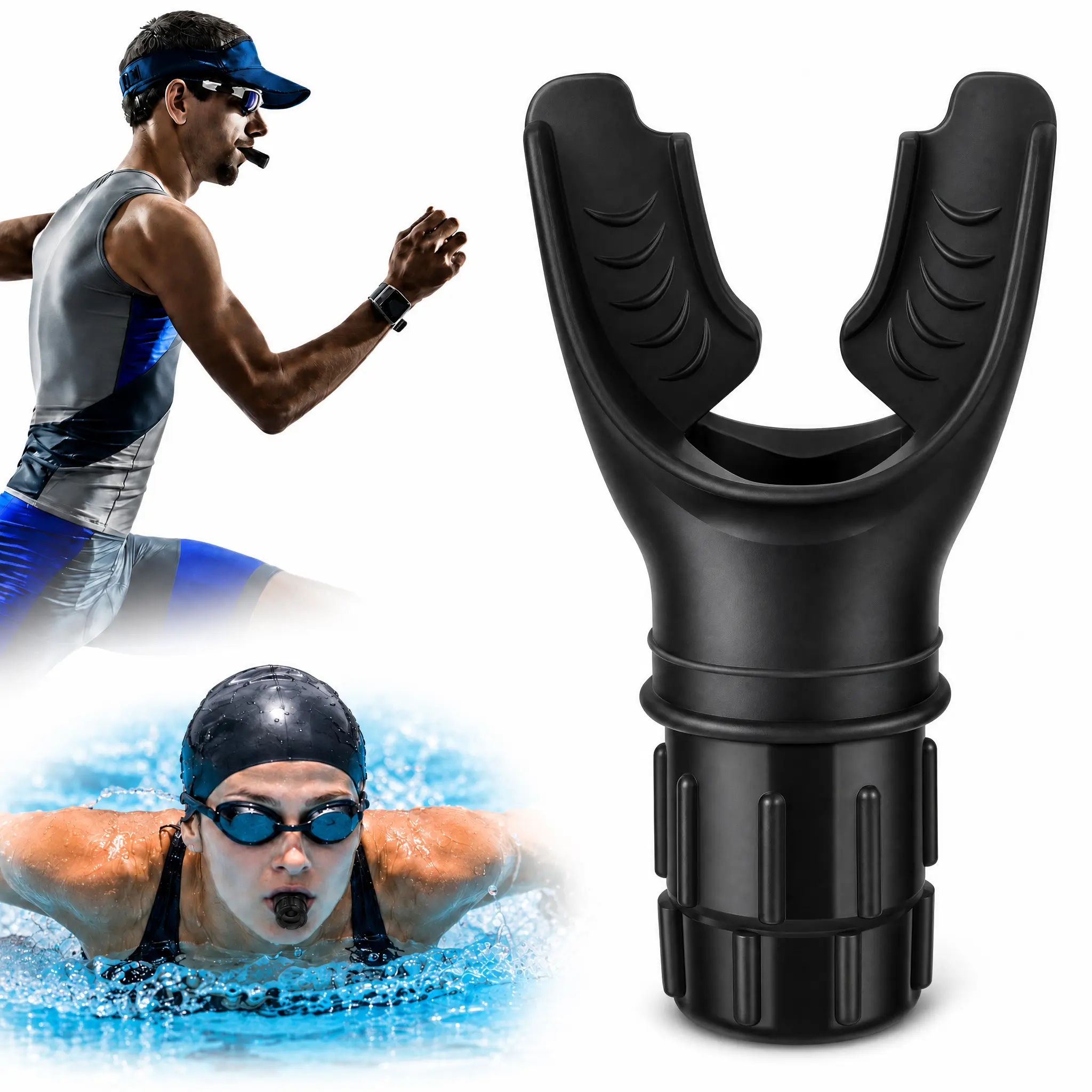 Unisex Portable Respiratory Muscle Trainer with Adjustable Resistance Valve, Abdominal Breathing Aid to Boost Lung Capacity & Endurance, for Fitness, Outdoor Activities (Home Supplies, Party Gift Option)