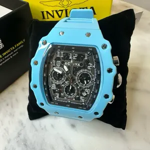 Invicta Activa Fury X Skeleton Dial Blue Quartz Watch 44mm Sport Style NEW