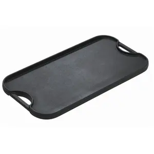 212 MAIN Lodge Logic Pro Grid Iron Griddle LPGI3, Double Burner Grill, Tabletop Kitchen Electric Griddle