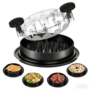 Chicken Shredder Tool Twist – Large Meat Shredder with Visible Lid, Quick Chicken Breast Shredder Machine, Anti-Slip Base, BPA Free Kitchen Gadget for Meal Prep, BBQ, Fitness, Perfect Gift for Mother’s Day & Father’s Day