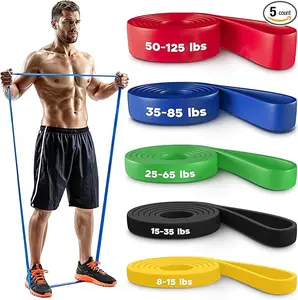 Utopia Fitness Pull Up Resistance Bands - Set of 5 Heavy Duty Assistance Bands, 8-125 lbs, for Strength Training, Workouts & Physical Therapy