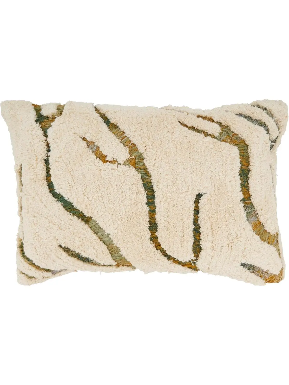 Saro Lifestyle 2131.G1624BD 16 x 24 in. Tufted Symmetry Embroidered Down Filled Rectangular Throw Pillow, Green