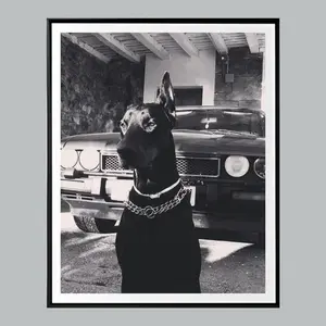 [Sale Off Up To 50%] Luxury Doberman Wall Art, Luxury Fashion Poster, Black and White, Hypebeast Room Decor, Dog Wall Art, Fashion Printed Trending Home Decor