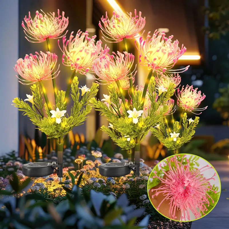 Solar Outdoor Decorative Light, Realistic Spider Lily, LED Flower Lamp for Yard Garden Pathway, Solar Powered Lights, Solar Pathway Lights, Solar Landscape Lights, Valentine's Day Gift, Romantic Present