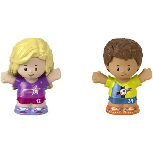 Fisher-Price Little People Toddler Soccer Sports Friends 2 Pack Boy Girl Figure Set