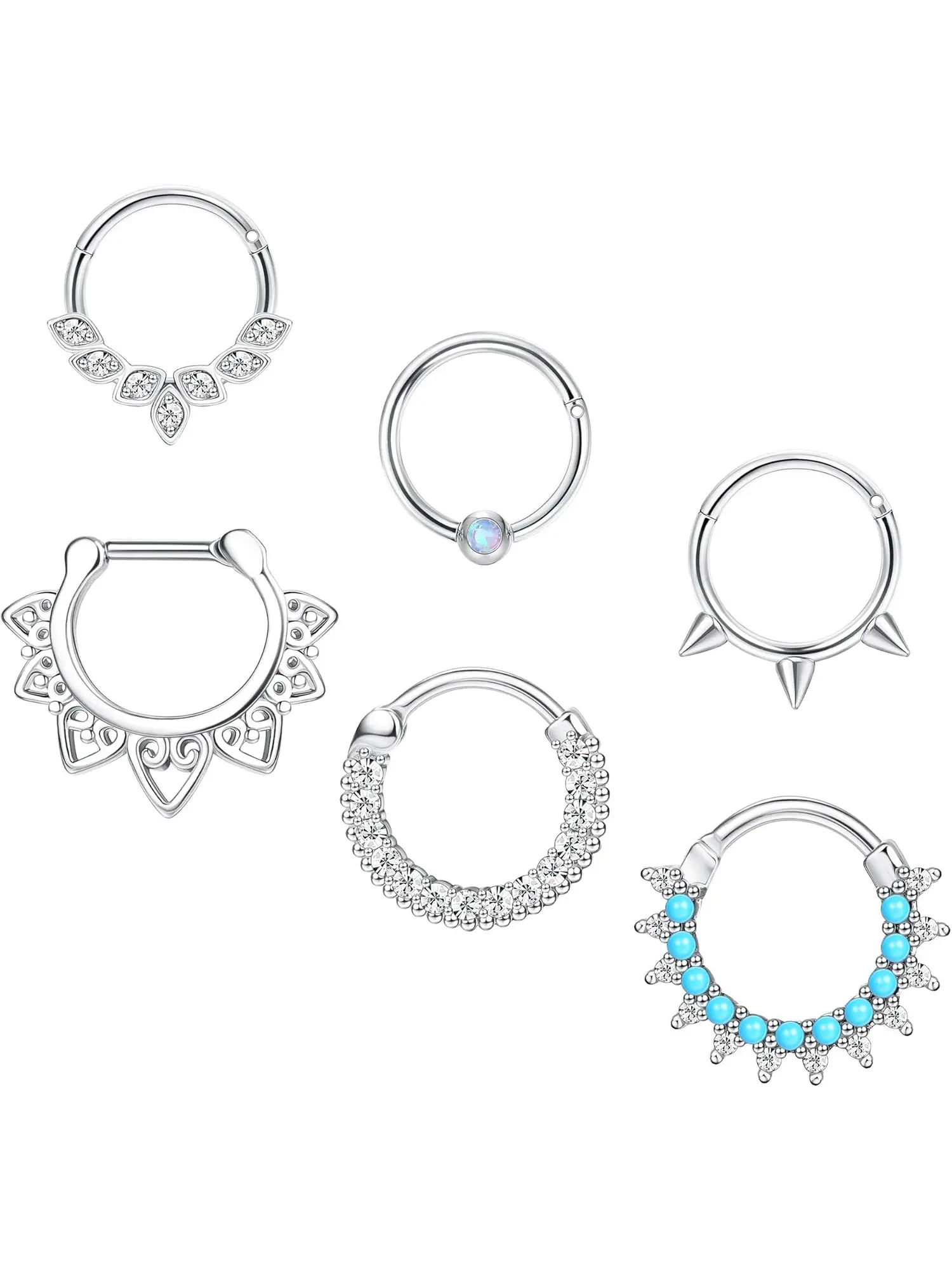 16G Stainless Steel Nose Hoop Earrings For Women Nose Hoop Cartilage Earring Daith Clicker Body Piercing Nose Ear Jewelry