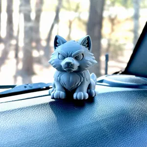 Car Dash Wolf With Sticky Dot