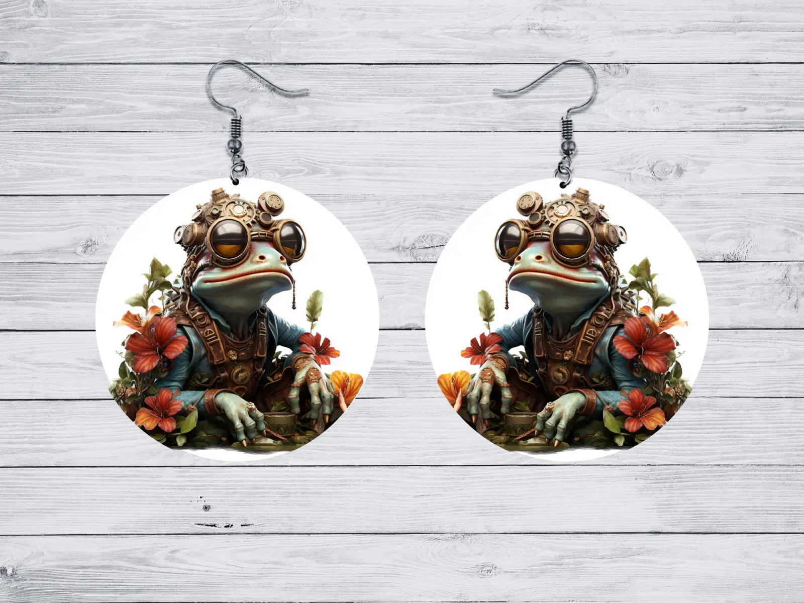 Steampunk Frog Earrings - Collection 2