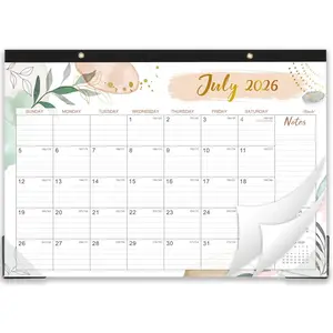 2026-2027 18-Month Desk & Wall Calendar, July 2026 to December 2027, Large 17" x 12" with Large Ruled Blocks, Notes Section and Thick Paper