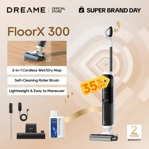 Dreame  FloorX 300 Cordless Wet Dry Vacuum & Floor Washer, Dual-Edge Brush, Self-Cleaning, 20 Min Runtime, for Hard Floors