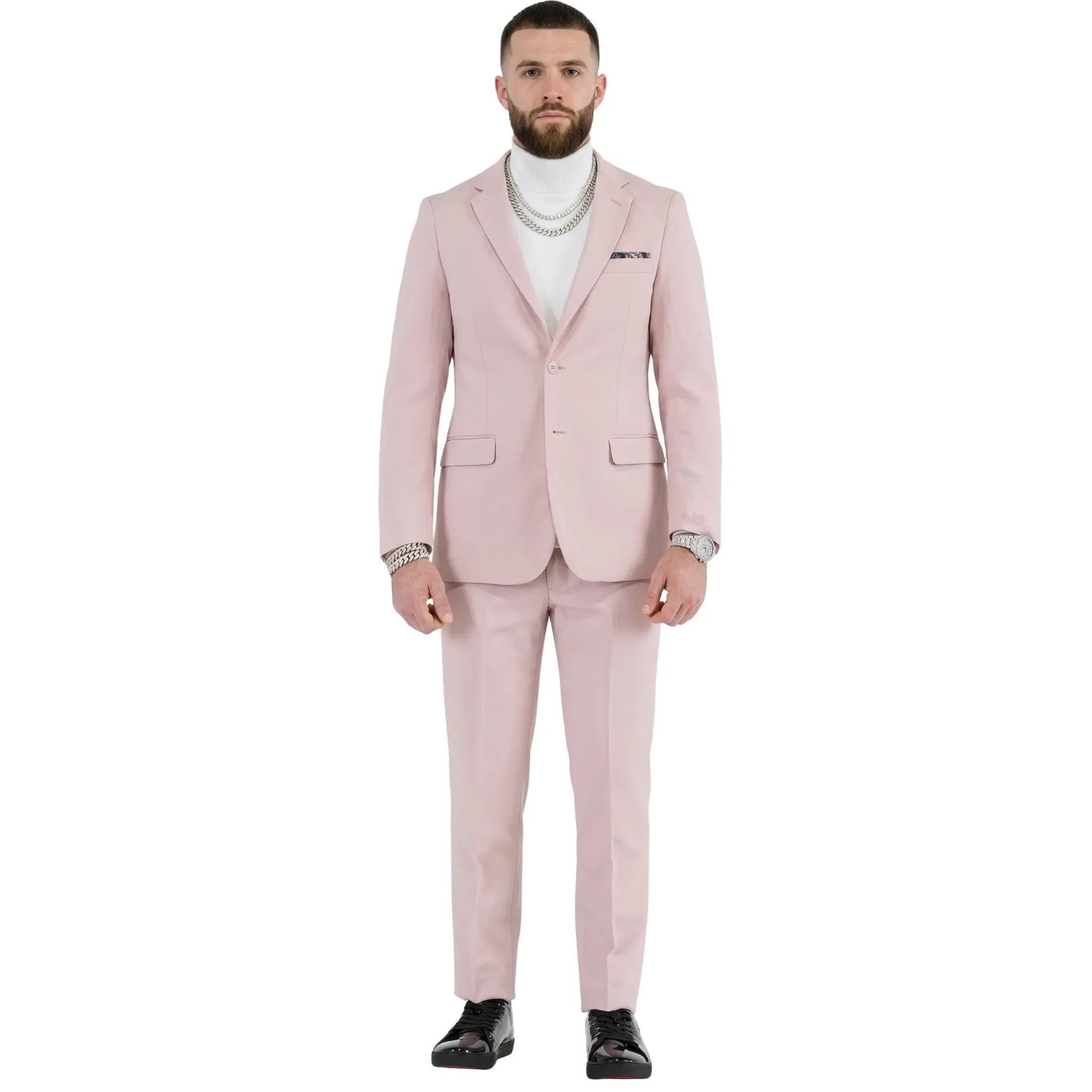 The Sharp Chimp 2pc Classic Men's Suit - Pale Mauve
